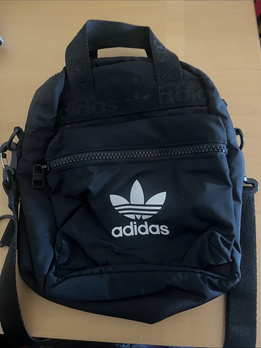 adidas Black Trefoil Mini Shoulder Bag for Men